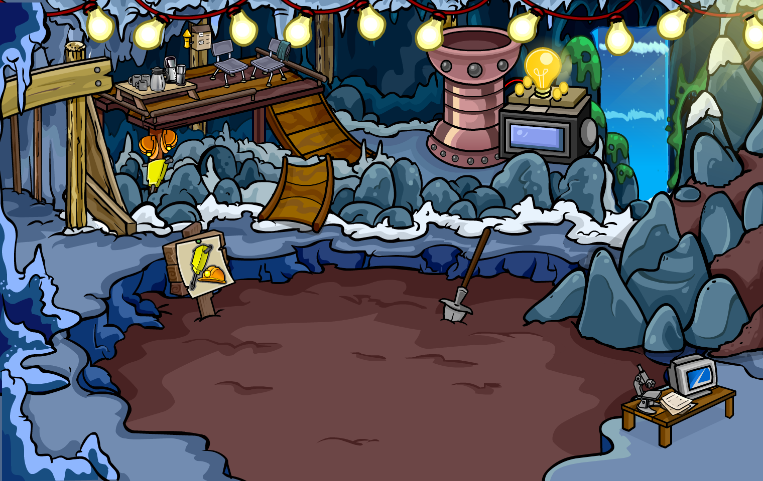 New Club Penguin has added stage as a permanent room along with a