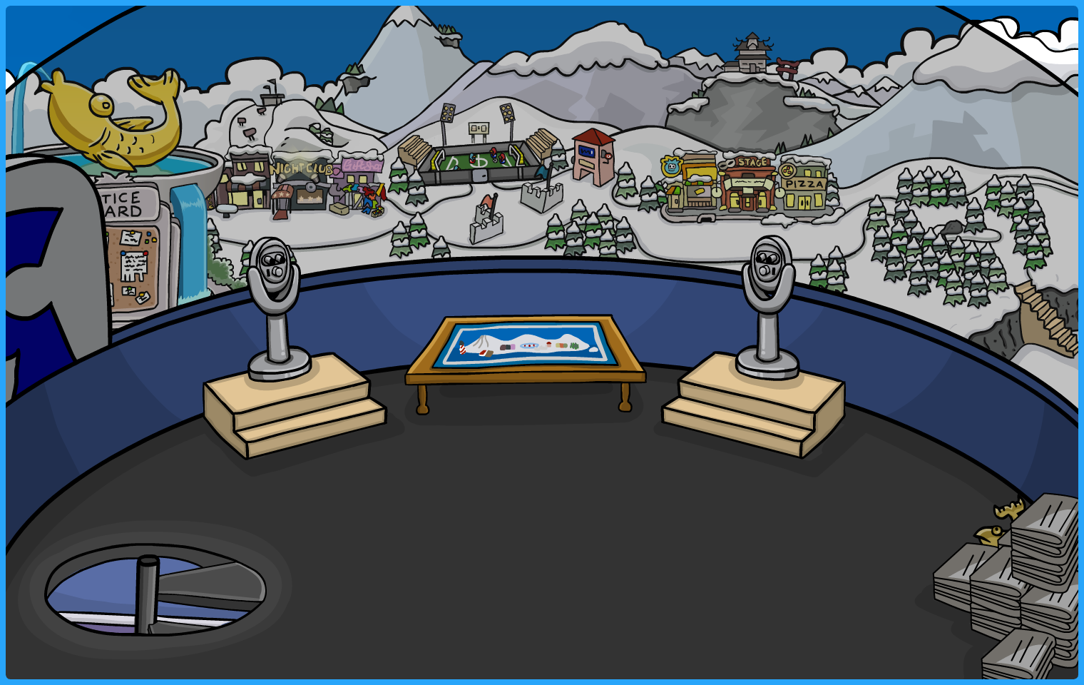 New Club Penguin has added stage as a permanent room along with a