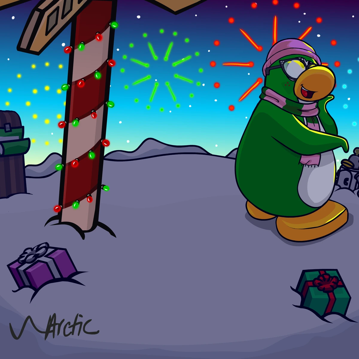 Aunt Arctic's New Years' Background Club Penguin Journey Wiki Fandom