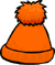 Orange Pom Pom Toque