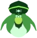 Rockhopper's in-game sprite during the Halloween Party 2025