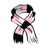 Pastel Pink Striped Scarf