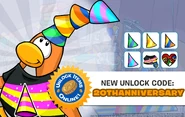 Promo Code graphic for the Club Penguin 20th Anniversary Celebration