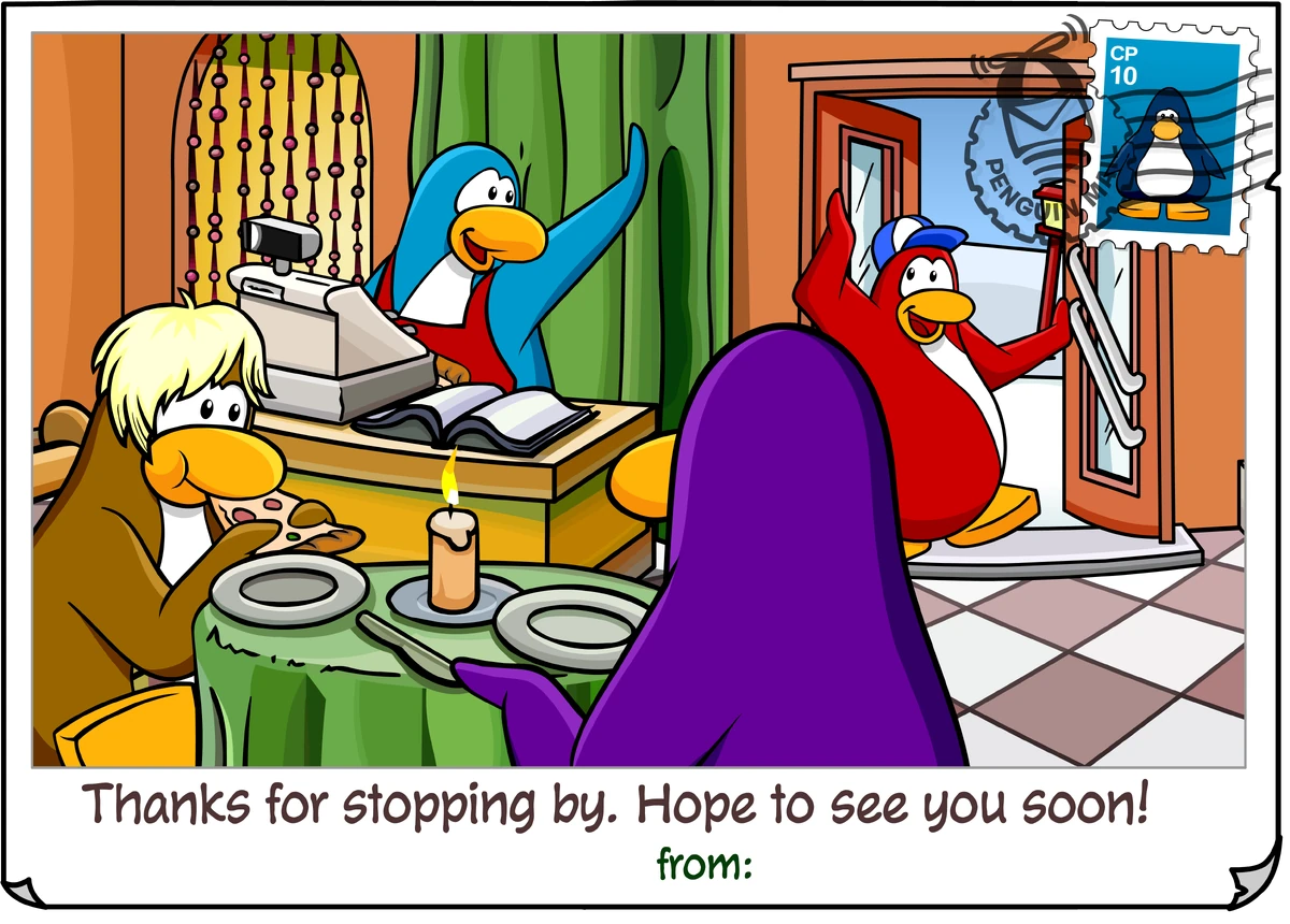 Stopping By Postcard | Club Penguin Journey Wiki | Fandom