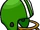 Green Football Helmet