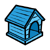 Blue Puffle House Pin