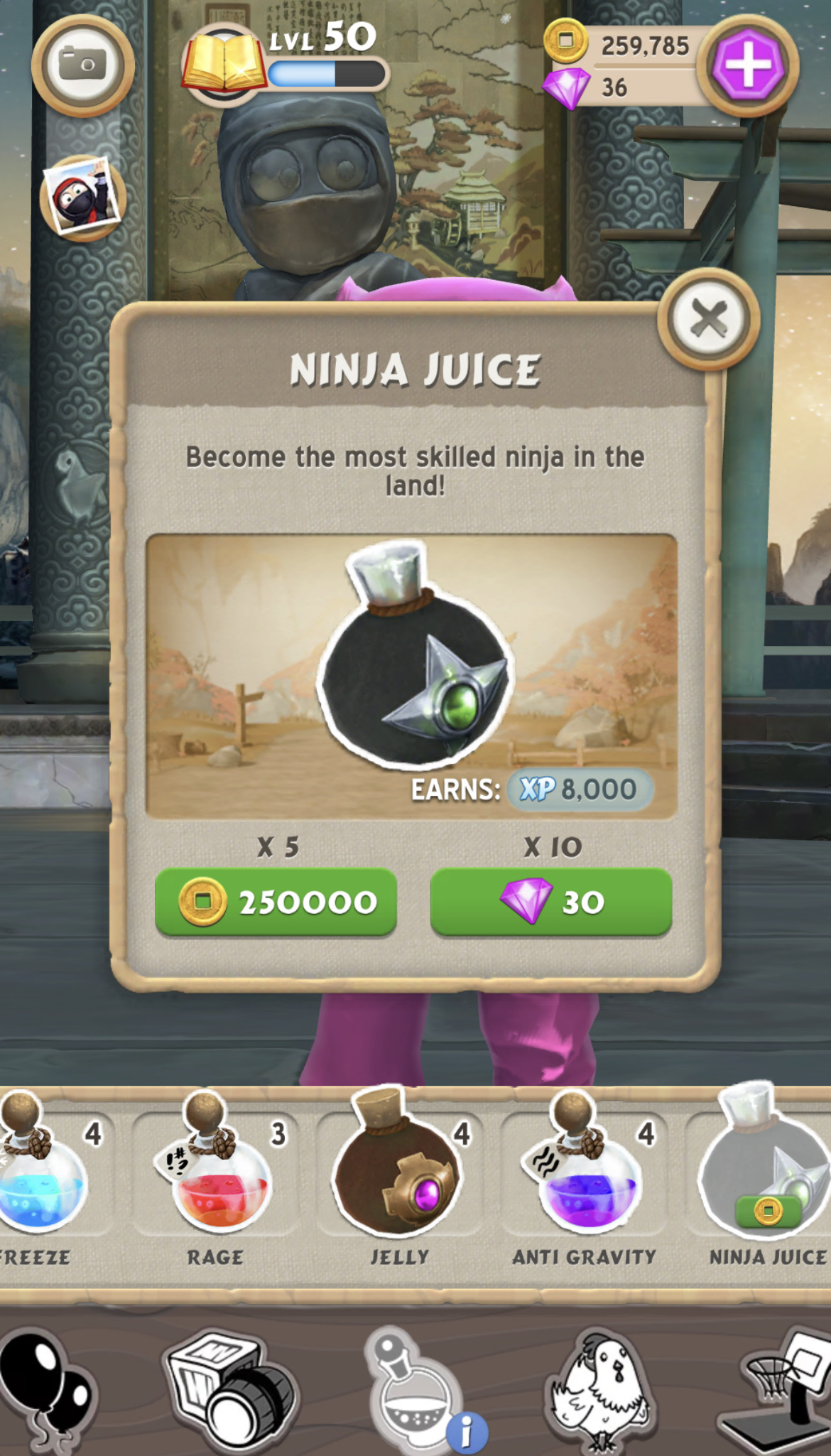 Ninja Juice, Clumsy Ninja Wiki