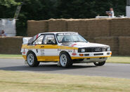 Audi Sport quattro at the 2006 Goodwood Festival of Speed driven by Michèle Mouton.