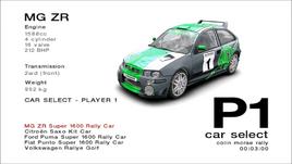 CMR04 ZRSuper1600RallyCar Menu 1