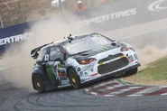 Petter Solberg's Citroën DS3 WRX in 2015 World RX of Barcelona at Circuit de Barcelona-Catalunya.
