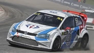 Topi Heikkinen's Polo RX in 2015 World RX of Argentina at Autódromo Rosario.