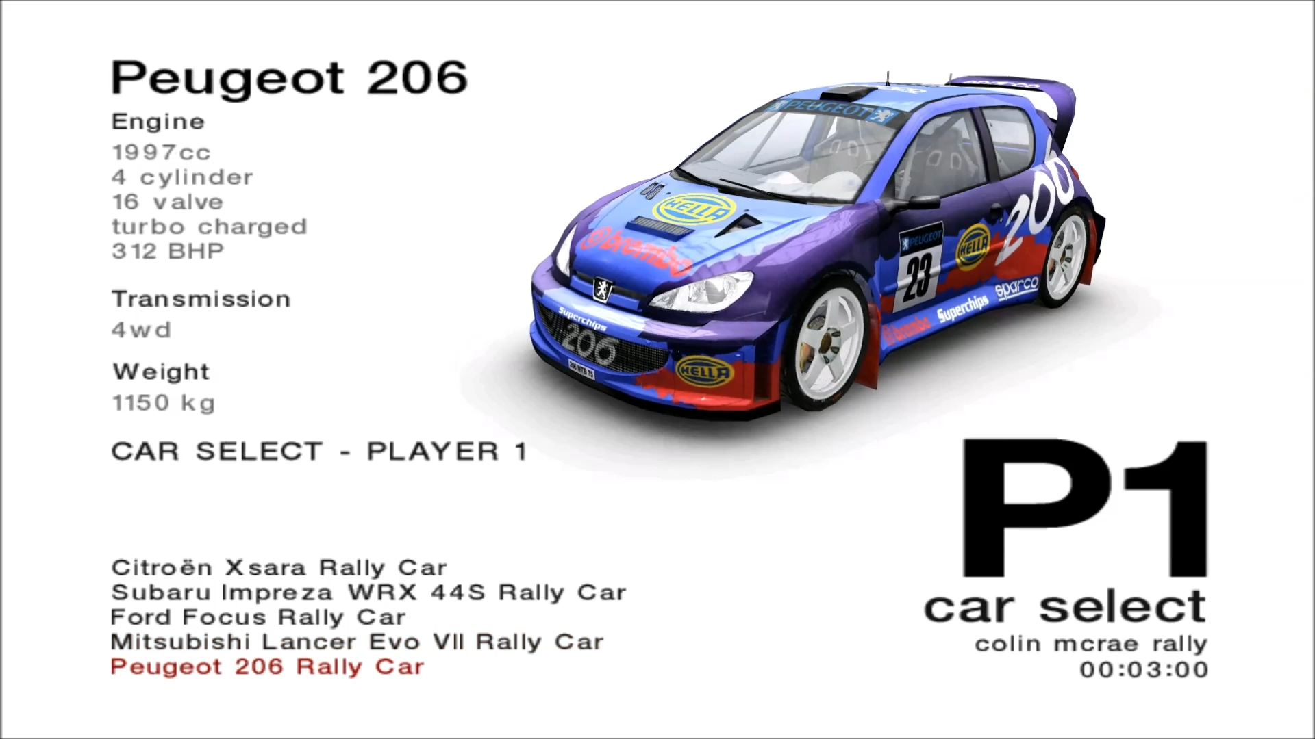 2001 Peugeot 206 WRC Evo 2