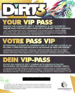 Dirt 3 vip