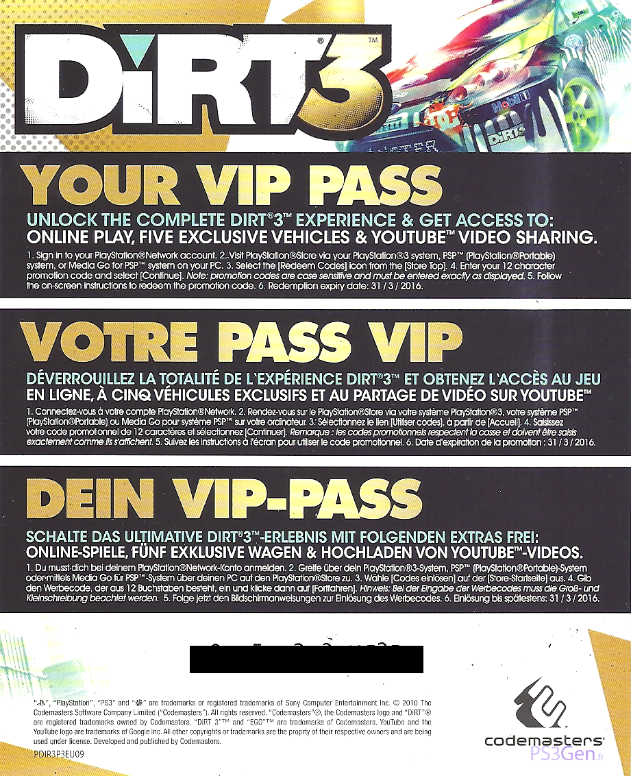 VIP Pass (DiRT 3) | Colin McRae Rally and DiRT Wiki | Fandom