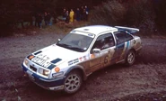 Colin McRae's Sierra Cosworth in action.