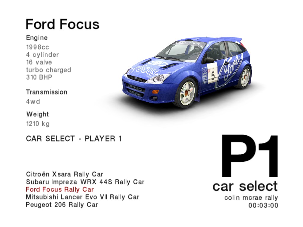 colin mcrae rally 2.0 ford focus