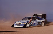 Ari Vatanen's 405 T16 in 1988 Pikes Peak International Hill Climb, where he eventually triumph in with a record-breaking time.