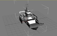 Early model, based on the unused concept art