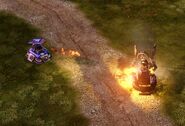 Multigunner Turret attack a Riptide ACV