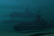 Typhoon attack subs submerged