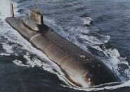 Real-life Typhoon-class submarine