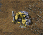 A damaged TWI Tiberium refinery in Tiberian Sun
