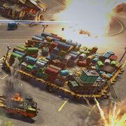 A supply dock during the .