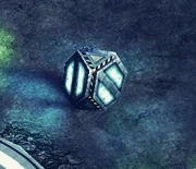 A Blue Tiberium core on the battlefield