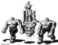 Concept art, escorted by two brutes