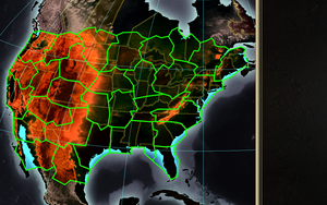 The map of North America in Firestorm