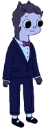 Hedgehog wears a tuxedo for the prom as seen in the episode Popular Banana Split