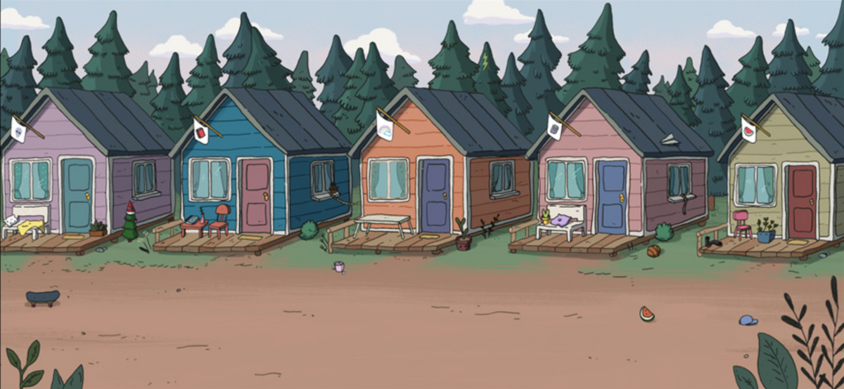 Summer camping island. Остров Кемпа. Summer Camp Island Moon. Summer Camp Island background. Das Island Camp.