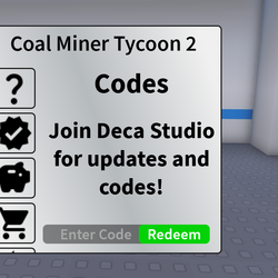 Coal Miner Tycoon 2 codes December 2023