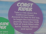 The ride's description on the Boardwalk Expansion's construction fences.