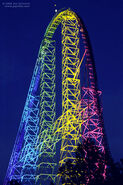 Millennium Force at night