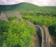 View of the ride from the drop.