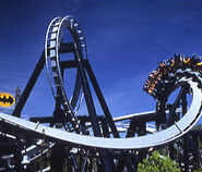 Goliath as Batman: The Ride at Six Flags New Orleans.