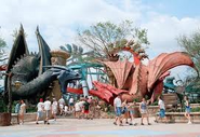The entrance to Dueling Dragons, before being re-themed