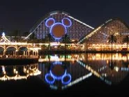 The coaster at night