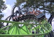 A steel roller coaster