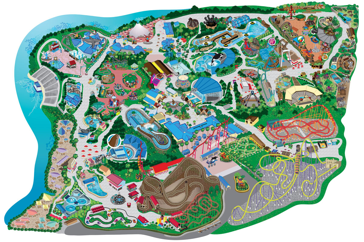 six flags discovery kingdom map