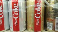 The 2018 7.5 Ounce Can Version of Diet Coke shown on the right next to the Caffeine-Free Diet Coke variant