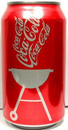 A 2009 12 Ounce Can Version of the Soda with BBQ Grill Pattern