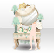 (Back Accessories) Rose Flower Dressing Table ver.A green