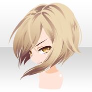 (Hairstyle) Minerva Asymmetric Short Hair with Profile Face ver.B yellow