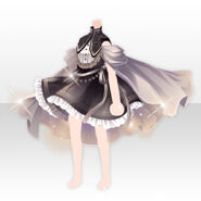 (Tops) Baleine Shiny Stall Dress ver.A black