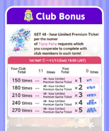1st Half Club Bonus Term 1