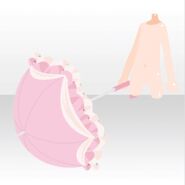 (Hand Accessories) Cute Frilly Umbrella ver.A pink