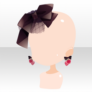(Head Accessories) Red Chanpaign Dressy Ribbon ver.A black