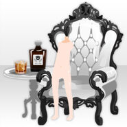 (Back Accessories) Undercore Wing Chair and Whisky ver.A black